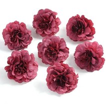 인테리어 조화 장미 꽃 머리 4.5cm 꽃 결혼식 파티 장식 홈 장식 diy 공예 화환, 50개, 빨간색