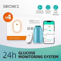 당도계 휴대용 측정기 Sibionics-혈당 24 시간 실시간 모니터링 테스터 당뇨병 설탕 센서 가정용 스캐너 손가락 없는 건강 모니터, 05 12 pieces