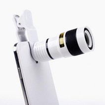 Monocular 12X HD 휴대 전화 카메라 렌즈 망원경 광학 줌 매크로 Len for Iphone 삼성 스마트 폰 Para Celu, [02] 12X White