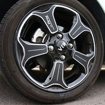 폰데코 레이 휠 홀로그램 스티커 15인치 카본 휠마스크 휠 튜닝 용품, 기아 레이, 15인치_무광카본블랙