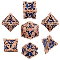 TRPG 다면체 그룹 보드게임 DND 주사위 세트, 실버 그린