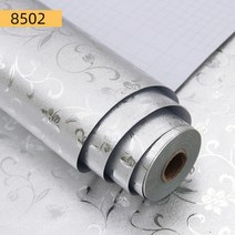 주방 기름 방지 자기 접착 스티커 스토브 방오 고온 알루미늄 호일 벽지 캐비닛 필름 접촉 용지, 12, 협동사, 60cm X 5m