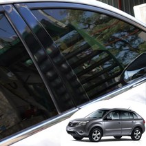 QM5 B/C필러 포스트 마스크 데칼 스티커 자동차 기둥 몰딩 카본 무광 유광 펄 시트지, 유광 블랙