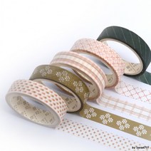 5종 다꾸 모던 태이프 마스킹 테이프 데코, 상세페이지 참조