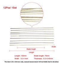 5/12Pc HSS 와이어 톱 블레이드 탄소 다이아몬드 커터 쥬얼리 금속 절단 지그 목공 핸드 크래프트 도구 스, 04 No.3_01 5 Pcs