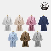 송월 정품 호텔용 샤워가운 30수 + 더스트백 (S M L), 네이비 - M