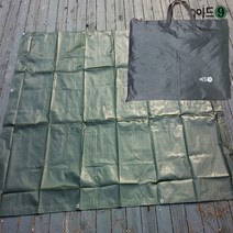 이드나인 카키 캠핑 텐트바닥시트 대형 3.9x4.6+보관가방 그라운드시트 습기차단, 단품