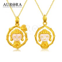 24K컬러 불교 아기 부처님 백옥 목걸이 BUDD-2005