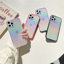 풀커버 오로라 그라데이션 아이폰 반투명 범퍼 케이스