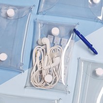 PVC 투명 카라비너 가방 7x12 투명파우치 투명케이스 화장품파우치 미니파우치 메이크업파