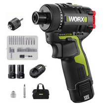 웍스 12V 충전 드릴 드라이버 WU129 무선 리튬 배터리 스크류 전동 공구, 2.0Ah 배터리 1개 패키지, 1개