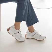 샌드핏 가죽 스니커즈 4cm