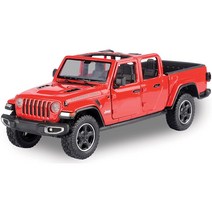 [모터맥스] 1:27 지프 글래디에이터 픽업 트럭 Motormax Toy 2021 Gladiator Pickup Truck Diecast Model, 루비콘 오픈탑 레드