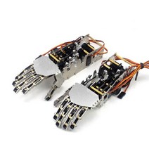 rc 프로그래밍 코딩 로봇 아두이노 가능 로봇용 서보 포함 5 DOF 손 휴머노이드 다섯 손가락 금속 조작기 암 왼손 오른손, Left and Right