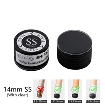 일본어 원본 가져 오기 캄이 큐 팁 당구 풀 14mm SS/S/M/H 스누커 브라운 11mm M/MH 액세서리, SS-14mm-Clear 2