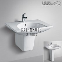 CL-334/CL334/세면기/세면대/언더볼/탑볼형/평면붙임형/대림바스/대림세면기/원홀/쓰리홀/부속일체/부속포함, 수동, S자트랩 (바닥배수), 반다리