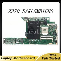 pc부품 DAKL5MB16H0 LENOVO Ideapad Z370 노트북 마더 보드 HM65 DDR3 용 고품질 메인 100% Full, 한개옵션0