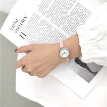 쿼츠시계 40대남자시계 남자메탈시계 오토메틱 간단한 Retr 여성 갈색 작은 시계 다목적 스트랩 가죽 밴드