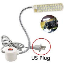 방폭등 LED 내압 산업용 휴대용 재봉틀 라이트 10/20/30LED 마그네틱 마운팅베이스 구즈넥 작업 램프 작업대 선반 드릴 프레스 포터블 미싱, 02 110V US Plug, Dimmable 30leds