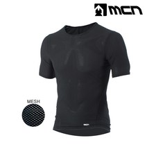 MCN 이너웨어 쿨링 k매쉬 반팔 블랙 자전거 스포츠