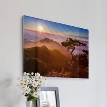 ac343-폼아크릴액자78CmX56Cm_소나무가있는일출풍경, 2.태양