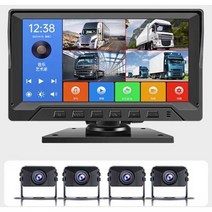 6채널 측후방 카메라 트럭 트레일러 캠핑카 버스 24V, 10인치 터치 BSD 경고 6채널+128GB