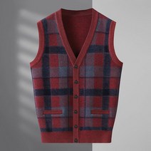 50-60대 남성용 조끼 니트 민소매 가디건 아빠 할아버지 베스트 빅사이즈S221019022