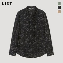 리스트 패턴 타이넥 블라우스_TWWBLL80020_BE