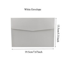50pcs 반짝이 종이 레이저 컷 결혼식 초대 카드 인사말 인쇄 리본 웨딩 장식 파티 용품, [35] 50pcs White Envelope