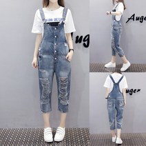 SAMARA (해외) 럭셔리한 Denim 멜빵 부 바지