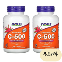 아세로라 비타민C 칼슘 체리맛 500mg 100개입 2세트 [미국 직배송], 2개