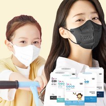 아이코코 KFAD 비말차단 소형 S M L 특 대형 화이트 블랙 여름용 시원한 새부리형 마스크, 아이코코AD 소형L(8세~13세)블랙50매