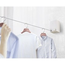 펀타스틱 베란다 원룸 실내 와이어 빨래줄 걸이 건조대 실버, 1개입, 1개