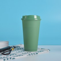 SIMPLIFY 16oz 열변환컵 감온 변색컵, 녹색, 401-500ml