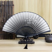 섬세한 대나무 전통 부채 선물 손부채 개업판촉물 시원한부채, 1개