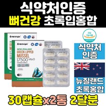 식약처인증 뉴질랜드 초록홍합 녹색홍합 푸른홍합 2통 그린홍합 초록잎홍합 GREENLIPPEDMUSSEL 초록입홍합 뼈건강 뉴질랜드홍합 캡슐 그린머슬 녹색잎홍합 초롱잎홍합