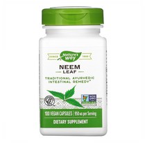 네이처스웨이 님 잎 475mg 100정 Neem Leaf 475 mg 100 Vegan Capsules, 1개