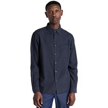 Club Monaco 남성용 시어서커 스트라이프 셔츠 네이비
