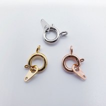 SR 9mm+A바 마감고리세트(2개)마감부자재비즈공예 팔찌만들기 목걸이재료 마스크스트랩, OR(실버)