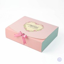 리본 선물상자 10P세트 31X25CM 핑크 박스형 선물상자 포장 선물박스 선물포장박스 고급 선물상자