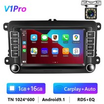 안드로이드 네비게이션 올인원 무선 오토 네비 모니터 후방카메라 자동차 Podofo-폭스바겐/골프/파사트/시, 04 1G 16G Carplay CAM