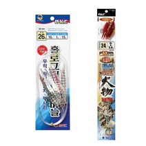 홀로그램어피 바늘 닭털바늘 선상 낚시 열기 우럭 채비 침선 바늘, 1. 닭털침선어조채비 24호(bk-374)
