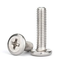M5 10개 초저두 볼트 십자 헤드 A270 CM 크로스 필립스 플랫 웨이퍼 헤드 나사 볼트, M5 (10pcs), 35mm
