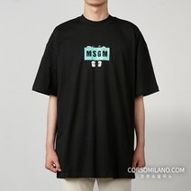 남성 카툰 박스 로고 블랙 반팔티 3040MM108 217098 99