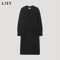LIST_02 [리스트] 벨티드 브이넥 롱 니트 가디건_TSKCDL82510_BK
