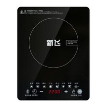 2023 전기 인덕션 쿠커 보일러 방수 2200W 볶음 요리 플레이트 지능형 냄비 스토브 쿡탑 버너 Ner, 01 Black_02 EU