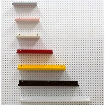 하우징디포 타공판 악세서리 선반, 북선반, 레드, 15cm