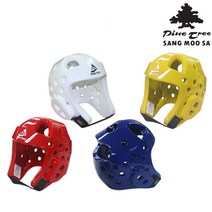 상무사 태권도 헤드기어 합기도 해드 기어 대련 겨루기 머리 안면 얼굴 안전 보호대 가드 헬멧, 홍색 L (Red L)