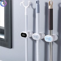 PGM1*^몰스마트 부착식 마대걸이 1개 정리홀더 청소도구이 수납이 밀대 대레 식이 밀대이 빗자루 도구대^*1췤pgm, *^^옵션*^블랙