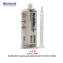 Araldite 2 액형 에폭시 페이스트 접착제 고온 및 내화학성 본딩 금속 전자 2K ab 접착제 20142, 8.15Pcs2014andMixer